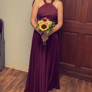 Burgundy Bridesmaid/Formal Dress